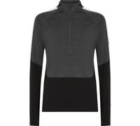 Icebreaker Men Mer 200 Oasis+ Long Sleeve Half Zip Hoodie black/jet hthr/undyed/cb (IB0JI) S