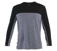 Icebreaker Men Merino 125 Cool-Lite Sphere LS Tee Colour Block Herren (Anthrazit XXL Größe) Laufshirts