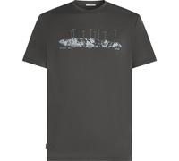 Icebreaker Merino 150 Tech Lite The Peaks Kurzarm-t-shirt M Obsidian