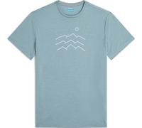 Icebreaker Men Merino Blend 125 Cool-lite Sphere Short Sleeve Tee Across The Peaks flint blue (0L2) XXL