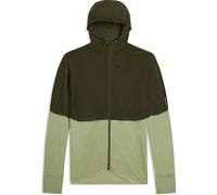 Icebreaker - Merino 200 Realfleece Descender L/S Zip Hoodie - Fleecepullover, Gr. M, oliv (DarkLoden/Lichen/CB)