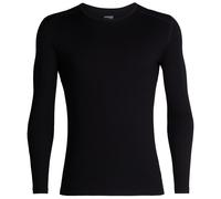 Icebreaker Mens 260 Tech LS Crewe Herren Funktionsunterhemd (Schwarz XL Größe)