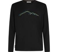 Icebreaker Men's Merino 150 Tech Lite Long Sleeve Tee Rainer Ridge Black S