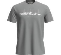 Icebreaker - Merino 150 Tech Lite S/S Tee The Peaks - Merinoshirt, Gr. XL, grau (ProtoGrey)