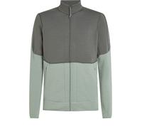 Icebreaker Men's Merino 400 Realfleece Descender Longsleeve Zip Galaxy/Moss/Core Black XL