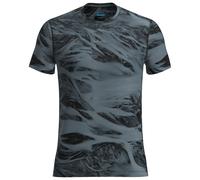 Icebreaker - Merino 125 Cool-Lite Speed S/S Tee Motion AOP - Funktionsshirt, Gr. XL, blau (FlintBlue/Black)