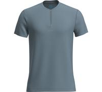 Icebreaker Merino 125 Cool-Lite Speed Shortsleeve Quarter Zip T-Shirt Herren flint blue Größe L Farbgruppe blau blau Herren 60% Lyocell, 40% Wolle | Enthält nichttextile Teile tierischen Ursprungs