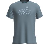 Icebreaker Merino Blend 125 Cool-lite™ Sphere Across The Peaks Kurzarm-t-shirt XL Flint Blue