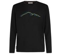 Icebreaker - Merino 150 Tech Lite L/S Tee Rainer Ridge - Merinoshirt, Gr. S, schwarz (Black)