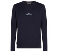 Icebreaker - T-Shirt aus Merinowolle - M Merino 150 Tech Lite LS Tee Road To Cook Midnight Navy für Herren aus Wolle - Größe M - Navy blau Navy blau M