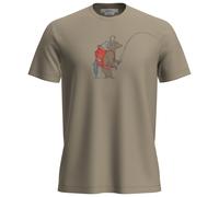 Icebreaker - Merino 150 Tech Lite S/S Tee Bear Catch - Merinoshirt, Gr. L, beige (Flagstone)