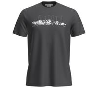 Icebreaker - Merino 150 Tech Lite S/S Tee The Peaks - Merinoshirt, Gr. L, grau (Obsidian)
