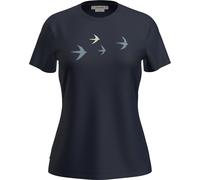 Icebreaker Merino 150 Tech Lite Shortsleeve Tee Bird T-Shirt Damen midnight navy Größe XL Farbgruppe navy navy Damen 100% Wolle