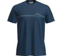 Icebreaker Merinoshirt Merino 150 Tech Lite S/S Tee Range Stripes Blau XL