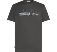ICEBREAKER Merino 150 Tech Lite Ss Tee The Peaks - Herren - Grau - Größe XL- Modell 2026