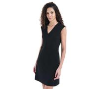 Merino 200 Granary Sleeveless V Neck Dress Women L schwarz - black