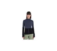 icebreaker merino 200 realfleece descender fleece women blau schwarz S