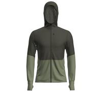 Icebreaker - Merino 200 Realfleece Descender L/S Zip Hoodie - Fleecepullover, Gr. L, oliv (DarkLoden/Lichen/CB)