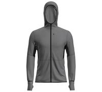 Icebreaker Men Merino Blend 200 Realfleece Descender Long Sleeve Zip Hoodie jet hthr/black/cb (944) M