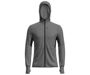 Icebreaker - Merino 200 Realfleece Descender L/S Zip Hoodie - Fleecepullover, Gr. M, grau (JetHeather/Black/CB)