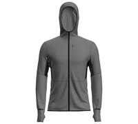 Icebreaker - Merino 200 Realfleece Descender L/S Zip Hoodie - Fleecepullover, Gr. XXL, grau (JetHeather/Black/CB)