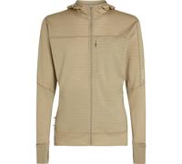 Icebreaker - Warmes, technisches Fleece - M Merino Blend 300 RealFleece Descender LS Zip Hoodie Flagstone für Herren aus Wolle - Größe L - Beige Beige L