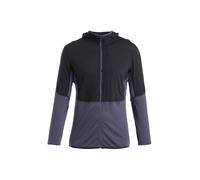 Icebreaker Merino Blend 200 Realfleece Descender Hoodie Herren - Langarm Zip Hoodie für Outdoor und Reise, Größe XL, Schwarz