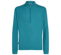 Icebreaker - Merino Blend 260 Waffle Knit Wander L/S 1/2 Zip - Merinoshirt, Gr. M, türkis (Topaz)