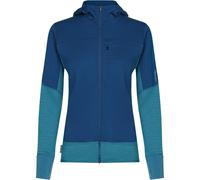 ICEBREAKER Merino 300 RealFleece™ Descender LS Zip – Hoodie für Damen TOPAZ/ATLANTIS/CB M