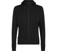 Icebreaker Merino Blend 300 RealFleece Descender Herren Hoodie (Schwarz XXL)
