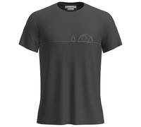 Icebreaker - Merino Core S/S Tee Single Line Camp - Funktionsshirt, Gr. L, grau (Obsidian)