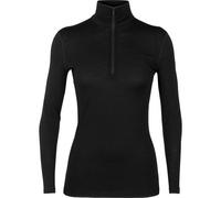 ICEBREAKER Merino Damen Longleeve 200 Oasis LS Half Zip (104380) S Schwarz