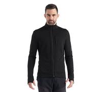 Icebreaker Merino Herren Quantum Iii Pullover, langärmelig, Wolle, mit durchgehendem Reißverschluss Sweatshirt, Schwarz, XX-Large