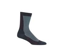 Icebreaker Merino Lifestyle Fine Gauge Ultra Light Crew Leaning Ladders Athletic Socks, Small, Jet Heather/Dew/Velvet