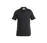 Icebreaker Merino Tech Lite III Polo Herren - Elegant, Leicht, Warm, Schnelltrocknend für Reisen und Abenteuer, Größe XL, Schwarz
