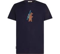 Icebreaker - T-Shirt aus Merinowolle - M Merino 150 Tech Lite SS Tee Bear Tour Midnight Navy für Herren aus Wolle - Größe M - Navy blau Navy blau M
