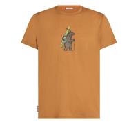 Icebreaker - T-Shirt aus Merinowolle - M Merino 150 Tech Lite SS Tee Bear Tour Trail für Herren aus Wolle - Größe 42-44 - Braun Braun 42-44