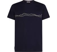 Icebreaker - T-Shirt aus Merinowolle - M Merino 150 Tech Lite SS Tee Mountain Pulse Midnight Navy für Herren aus Wolle - Größe M - Navy blau Navy blau M