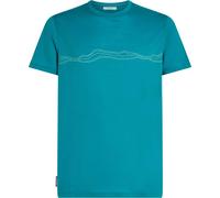 Icebreaker - T-Shirt aus Merinowolle - M Merino 150 Tech Lite SS Tee Mountain Pulse Topaz für Herren aus Wolle - Größe 39-41,5 - Blau Blau 39-41.5