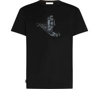 Icebreaker - T-Shirt aus Merinowolle - M Merino 150 Tech Lite SS Tee Skiing Yeti Black für Herren aus Wolle - Größe M - schwarz schwarz M