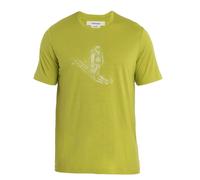 Icebreaker Tech Lite II SS Tee Skiing Yeti bio lime - Größe S