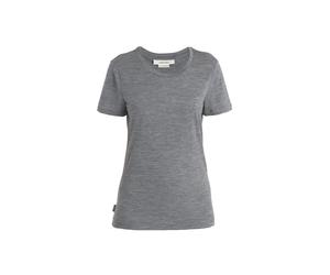 Icebreaker Tech Lite II T-Shirt Damen - Leicht, Warm, Schnelltrocknend für Reisen, Outdoor und Abenteuer, Größe S, Gritstone Heather/Grau