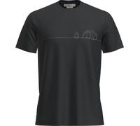 Icebreaker Tech Lite SS Tee Single Line Camp black - Größe XXL