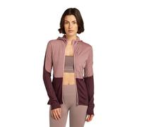 Icebreaker W Mer 200 Realfleece Descender Long Sleeve Zip H summit/java/acid pink/cb (0JP) L