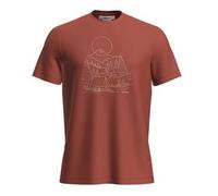 Icebreaker Wander-/Freizeit Tshirt Merino 150 Tech Lite III Sunset Camp (100% Merinowolle) rot Herren, Größe M