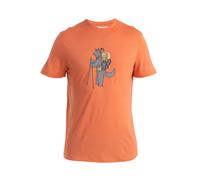 Icebreaker Wander-/Freizeit Tshirt Merino 150 Tech Lite III Tech Head (100% Wolle) orange Herren, Größe M