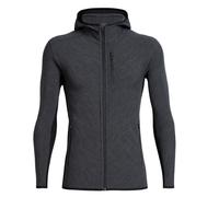 Icebreaker Wander-/Freizeitjacke Descender Zip Hood Jet (Merinowolle, atmungsaktiv) grau/schwarz Herren, Größe XL