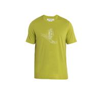Icebreaker Men's Tech Lite II Short Sleeve Tee Skiing Yeti Bio Lime L