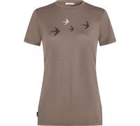 Icebreaker - Leichtes und atmungsaktives Wander-T-shirt aus Merinowolle - Damen - W Merino 150 Tech Lite SS Tee Bird Transit Porcini - W Braun XS