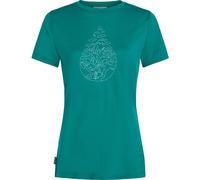 Icebreaker Women Merino 150 Tech Lite Short Sleeve Tee Hike Path tidal teal (0LG) XL